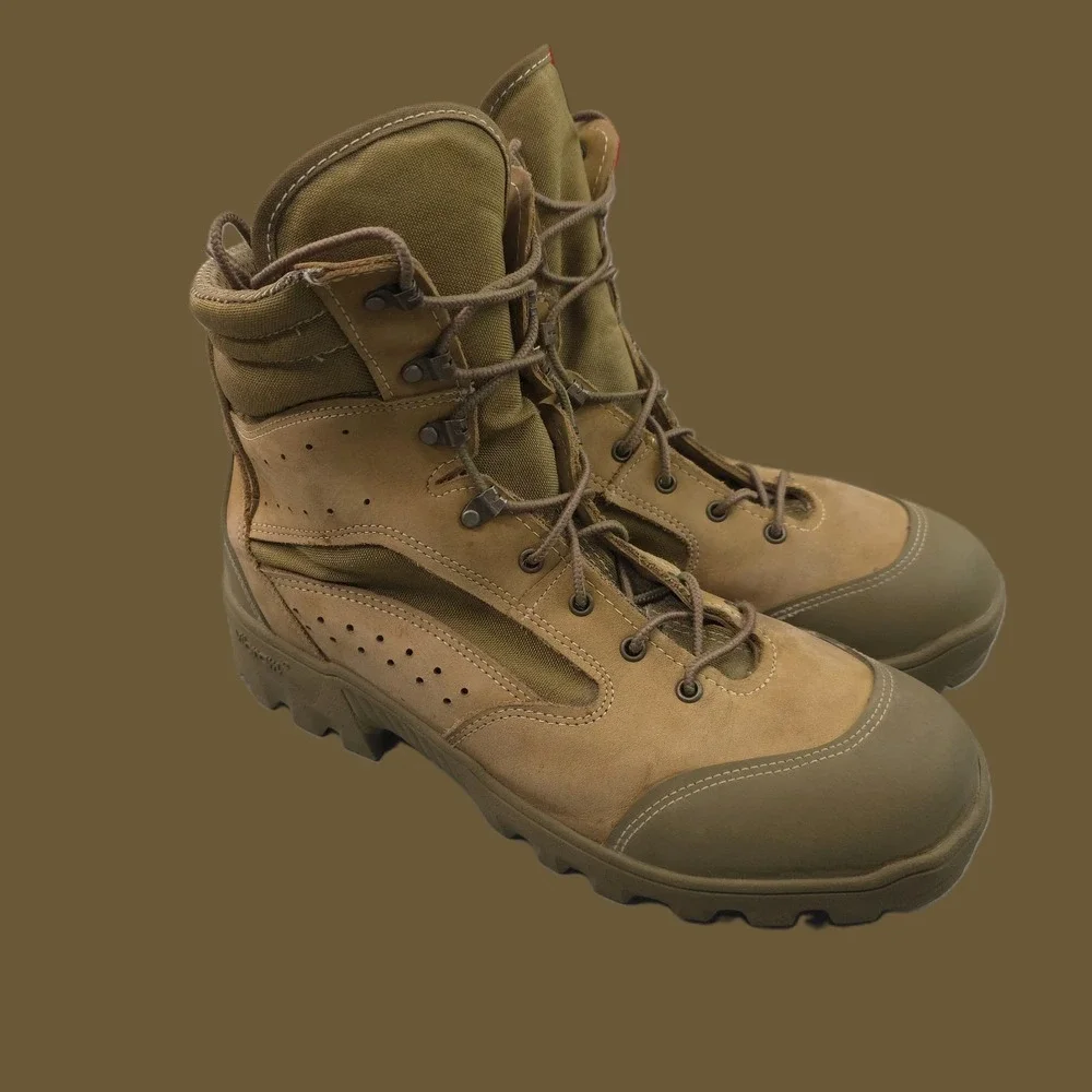 Bates Boots Mens Size 12W Brown Leather Hot Weather Combat Hiker E03612C Lace Up